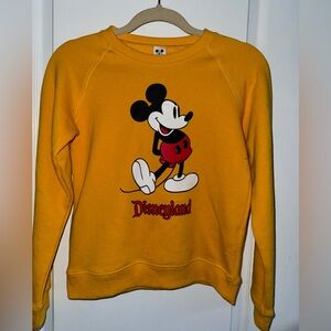 DisneyLand Classic Mickey Mouse Yellow Crew neck Sweatshirt Kids Size 11/12